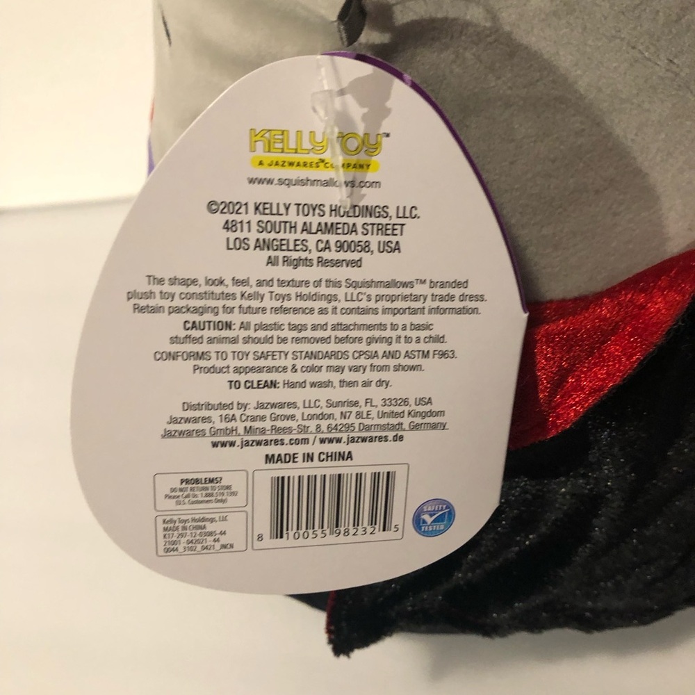 Kelly Toys Squishmallows 13" Tally Cat Halloween Vampire Purple Grey c. 2021 - Picture 12 of 17